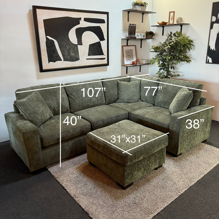 Alton Modular Sectional in Olive Green