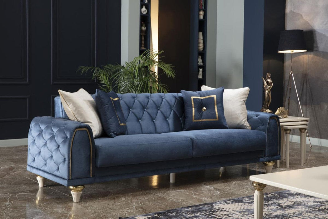 Mistral 3 Seat Sleeper Sofa (Duca Navy) 3 Pieces	 by Bellona