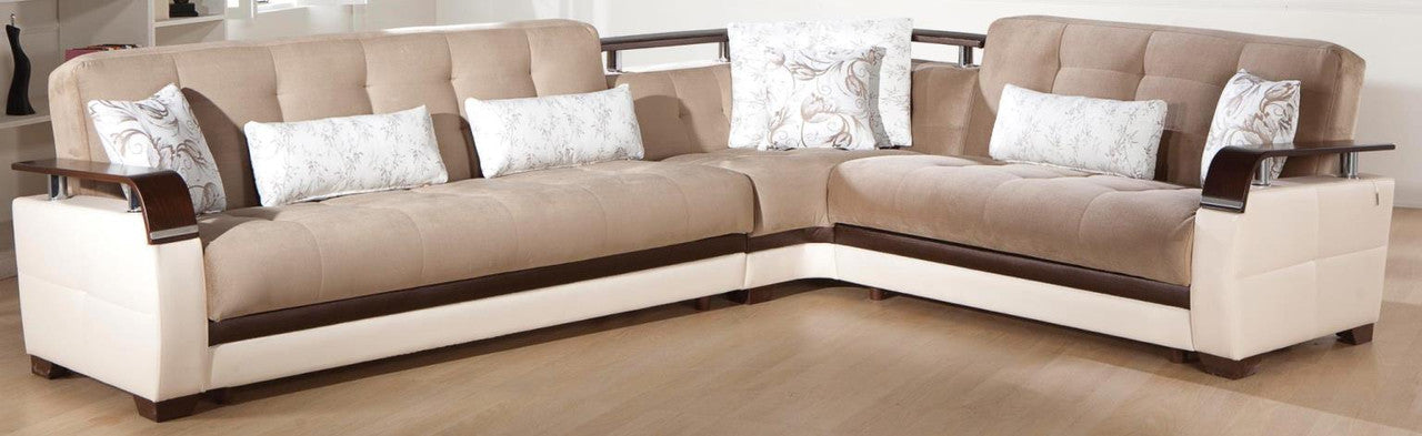 Natural Sleeper Sectional by Bellona