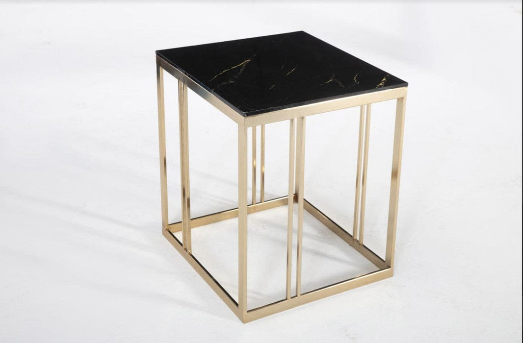 Montego Side Table (Crl Mrb /Gold) 1 Piece	 by Bellona