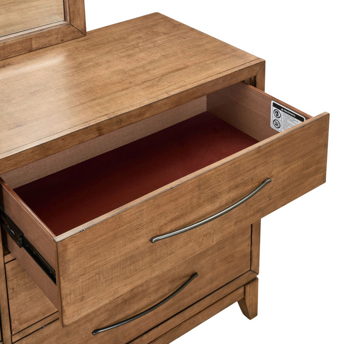 Hearthland 6 Drawer Dresser & Mirror