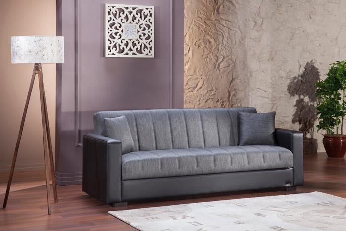 Sidney 3 Seat Sleeper Sofa (Bolzoni Gray) 1 Piece	 by Bellona