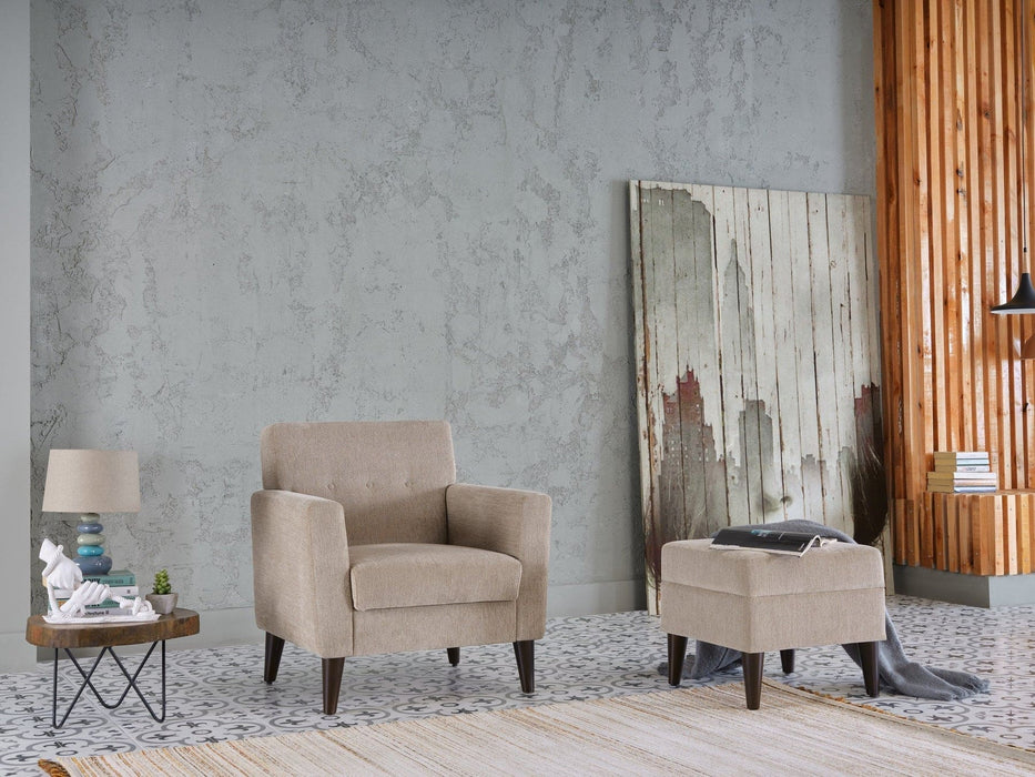 Theo Accent Chair and Ottoman by Bellona