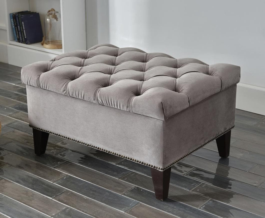 Cecilia Storage Ottoman (Pearla Grey)	 by Bellona