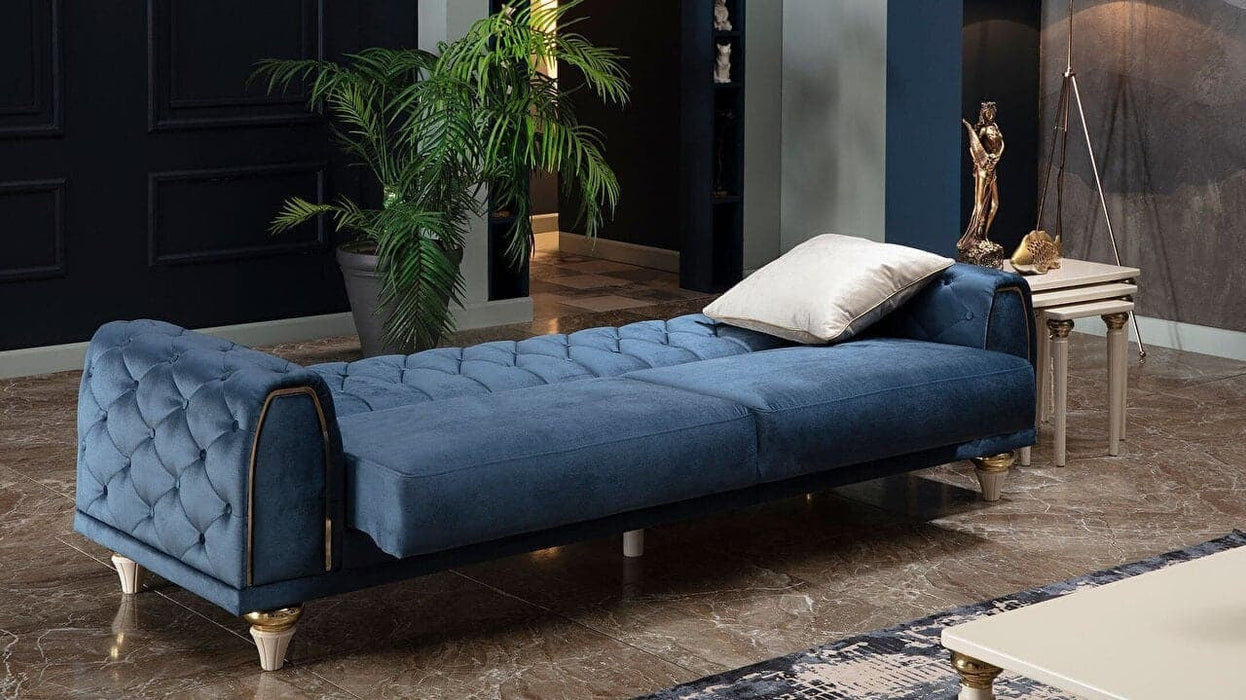 Mistral 3 Seat Sleeper Sofa (Duca Navy) 3 Pieces	 by Bellona