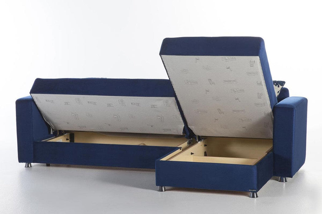 Elegant Sleeper Sectional Storage Chaise by Bellona