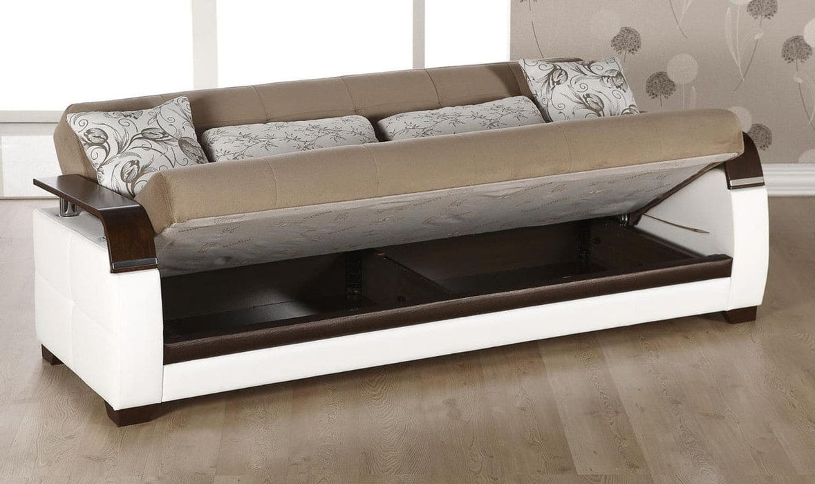 Natural 3 Seat Sleeper Sofa by Bellona