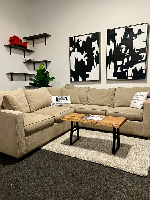 Room and Board Gray Corner Sectional