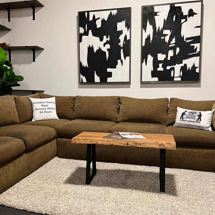 Caramel 2pc Corner Sectional