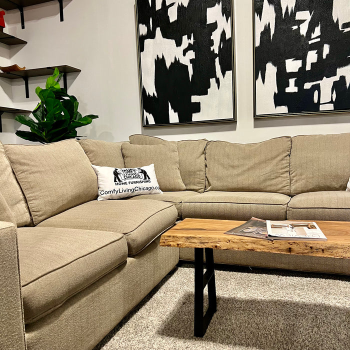 Room and Board Gray Corner Sectional