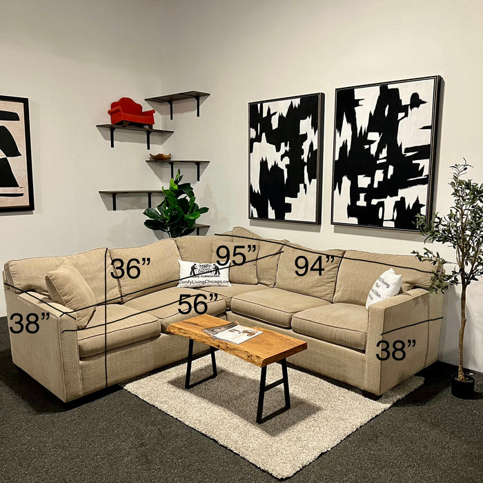 Room and Board Gray Corner Sectional