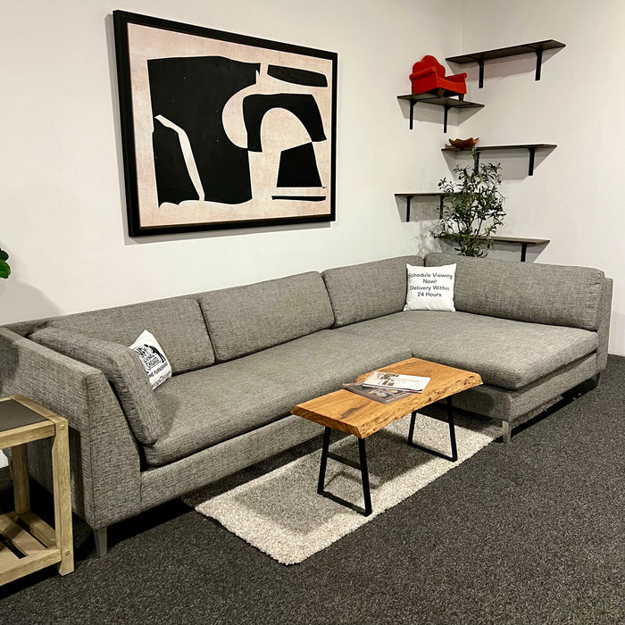 CB2 Gray Decker 2pc Sectional