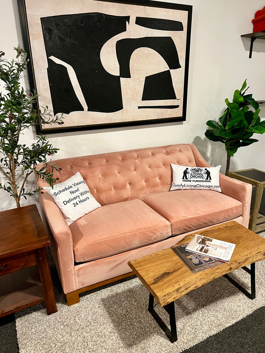 Apt2B Pink Tufted Loveseat Sleeper