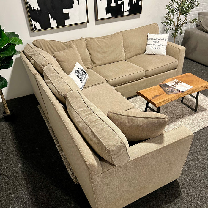 Room and Board Gray Corner Sectional