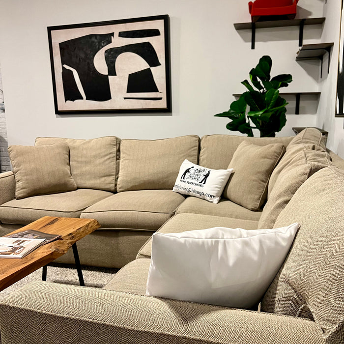 Room and Board Gray Corner Sectional