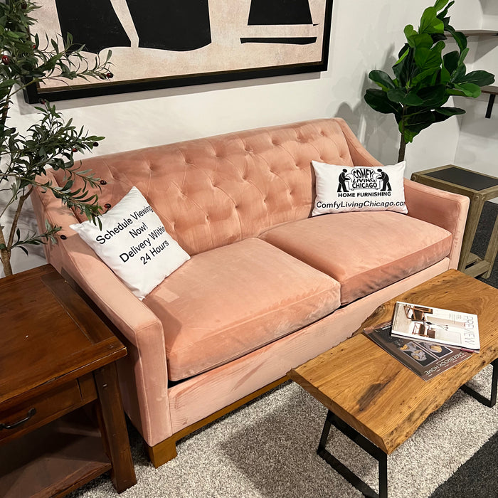 Apt2B Pink Tufted Loveseat Sleeper