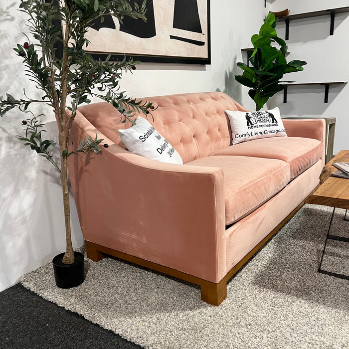 Apt2B Pink Tufted Loveseat Sleeper