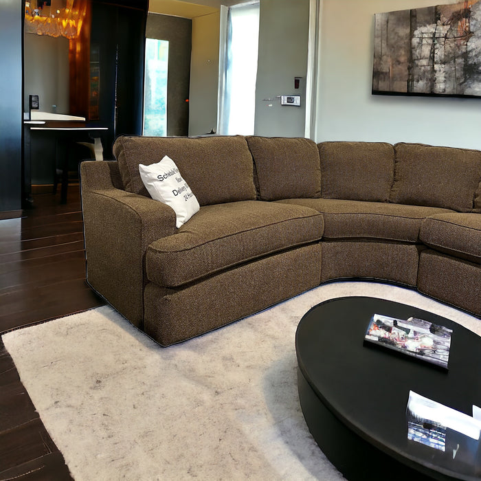 Caramel Three Piece Corner Sectional Couch