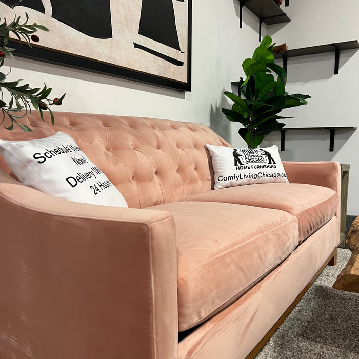 Apt2B Pink Tufted Loveseat Sleeper