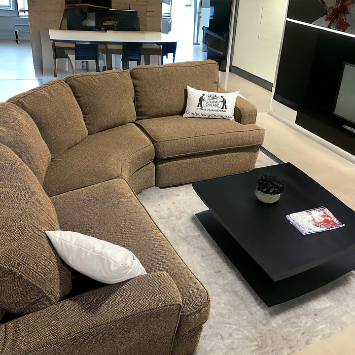 Caramel Three Piece Corner Sectional Couch