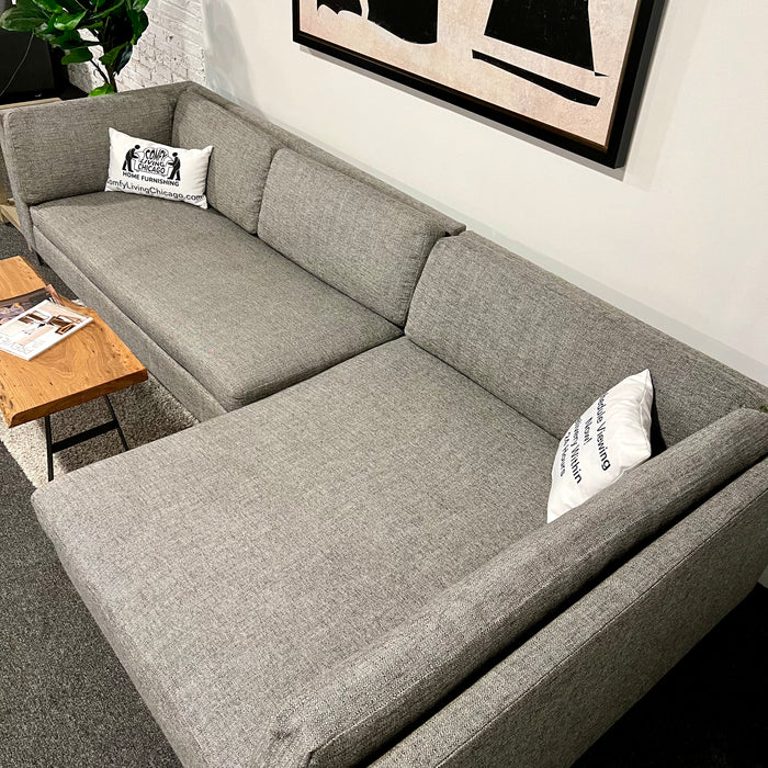 CB2 Gray Decker 2pc Sectional