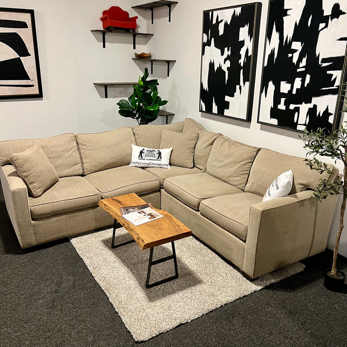 Room and Board Gray Corner Sectional