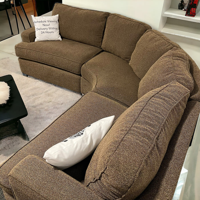 Caramel Three Piece Corner Sectional Couch