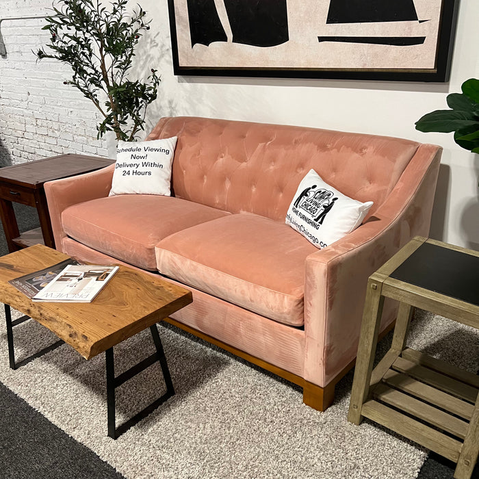 Apt2B Pink Tufted Loveseat Sleeper