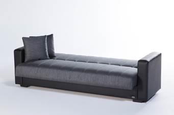 Sidney 3 Seat Sleeper Sofa (Bolzoni Gray) 1 Piece	 by Bellona